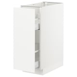 SEKTION Gabinete bajo extraíble, blanco/Axstad blanco mate, 31x61x76 cm