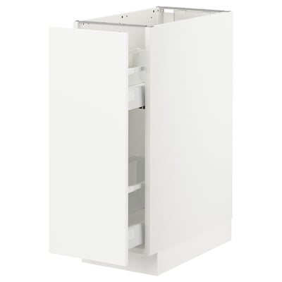 SEKTION Gabinete bajo extraíble, blanco/Axstad blanco mate, 31x61x76 cm