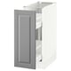 SEKTION Gabinete bajo extraíble, blanco/Bodbyn gris, 31x61x76 cm