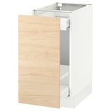 SEKTION Gabinete bajo extraíble, blanco Maximera/Askersund efecto fresno claro, 38x61x76 cm