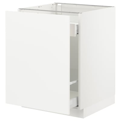 SEKTION Gabinete bajo extraíble, blanco Maximera/Axstad blanco mate, 61x61x76 cm