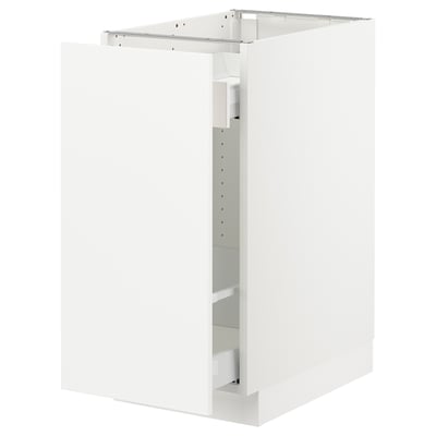 SEKTION Gabinete bajo extraíble, blanco Maximera/Axstad blanco mate, 38x61x76 cm