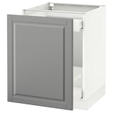 SEKTION Gabinete bajo extraíble, blanco Maximera/Bodbyn gris, 61x61x76 cm
