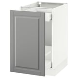 SEKTION Gabinete bajo extraíble, blanco Maximera/Bodbyn gris, 46x61x76 cm