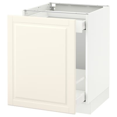 SEKTION Gabinete bajo extraíble, blanco Maximera/Bodbyn hueso, 61x61x76 cm