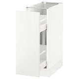 SEKTION Gabinete bajo extraíble, blanco/Ringhult blanco, 31x61x76 cm