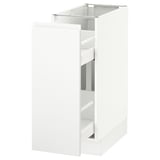 SEKTION Gabinete bajo extraíble, blanco/Voxtorp blanco mate, 31x61x76 cm