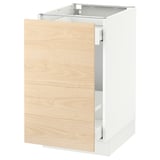 SEKTION Gabinete bajo p/bote basura 1 prta, blanco Maximera/Askersund efecto fresno claro, 46x61x76 cm