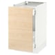 SEKTION Gabinete bajo p/bote basura 1 prta, blanco Maximera/Askersund efecto fresno claro, 46x61x76 cm