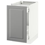 SEKTION Gabinete bajo p/bote basura 1 prta, blanco Maximera/Bodbyn gris, 46x61x76 cm
