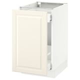 SEKTION Gabinete bajo p/bote basura 1 prta, blanco Maximera/Bodbyn hueso, 46x61x76 cm
