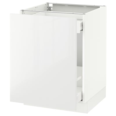 SEKTION Gabinete bajo p/bote basura 1 prta, blanco Maximera/Ringhult blanco, 61x61x76 cm