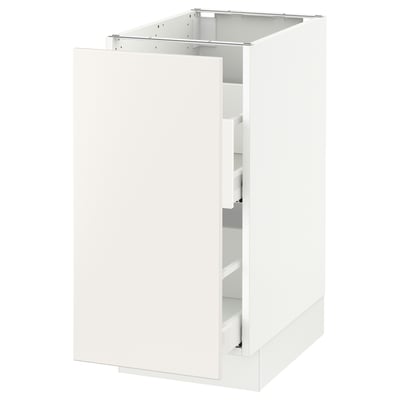 SEKTION Gabinete bajo p/bote basura 1 prta, blanco Maximera/Veddinge blanco, 38x61x76 cm
