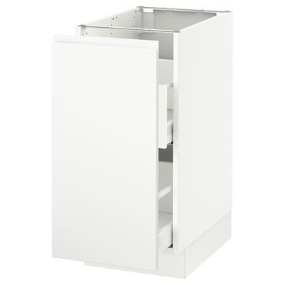 SEKTION Gabinete bajo p/bote basura 1 prta, blanco Maximera/Voxtorp blanco mate, 38x61x76 cm