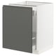SEKTION Gabinete bajo p/bote basura 1 prta, blanco Maximera/Voxtorp gris oscuro, 61x61x76 cm
