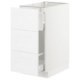 SEKTION Gabinete bajo p/bote basura 2 cjns, blanco Maximera/Axstad blanco mate, 38x61x76 cm