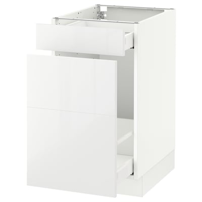 SEKTION Gabinete bajo p/bote basura 2 cjns, blanco Maximera/Ringhult blanco, 46x61x76 cm