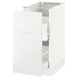 SEKTION Gabinete bajo p/bote basura 2 cjns, blanco Maximera/Ringhult blanco, 38x61x76 cm