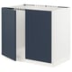 Opción: SEKTION Gabinete bajo p/ tarja 2 puertas, blanco Axstad/mate azul, 91x61x76 cm