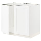 SEKTION Gabinete bajo p/ tarja 2 puertas, blanco Enköping/blanco efecto madera, 91x61x76 cm