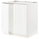 SEKTION Gabinete bajo p/ tarja 2 puertas, blanco Enköping/blanco efecto madera, 76x61x76 cm