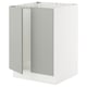 Opción: SEKTION Gabinete bajo p/ tarja 2 puertas, blanco/Havstorp gris claro, 61x61x76 cm