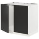 SEKTION Gabinete bajo p/ tarja 2 puertas, blanco/Nickebo Carbón mate, 91x61x76 cm