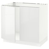 SEKTION Gabinete bajo p/ tarja 2 puertas, blanco/Ringhult blanco, 91x61x76 cm