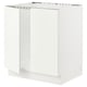 SEKTION Gabinete bajo p/ tarja 2 puertas, blanco/Vallstena blanco, 76x61x76 cm