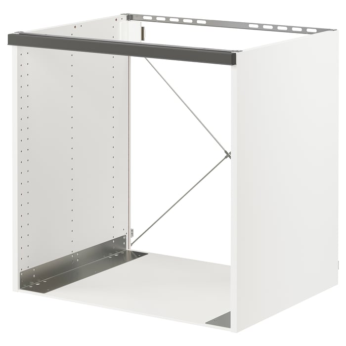 SEKTION Gabinete bajo para horno - blanco/Voxtorp gris oscuro - IKEA