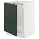 SEKTION Gabinete bajo para tarja, blanco/Havstorp Verde oscuro, 61x61x76 cm