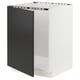 SEKTION Gabinete bajo para tarja, blanco/Nickebo Carbón mate, 61x61x76 cm