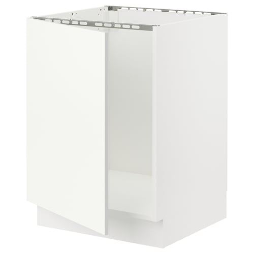 SEKTION Gabinete bajo para tarja, blanco/Vallstena blanco, 61x61x76 cm