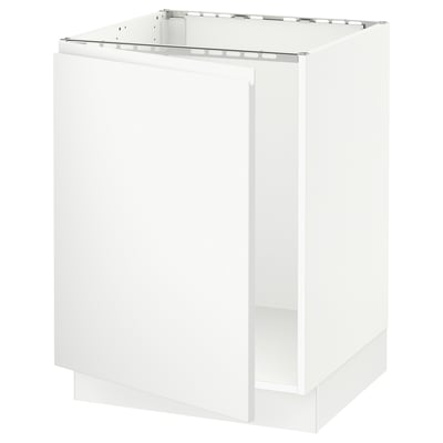 SEKTION Gabinete bajo para tarja, blanco/Voxtorp blanco mate, 61x61x76 cm