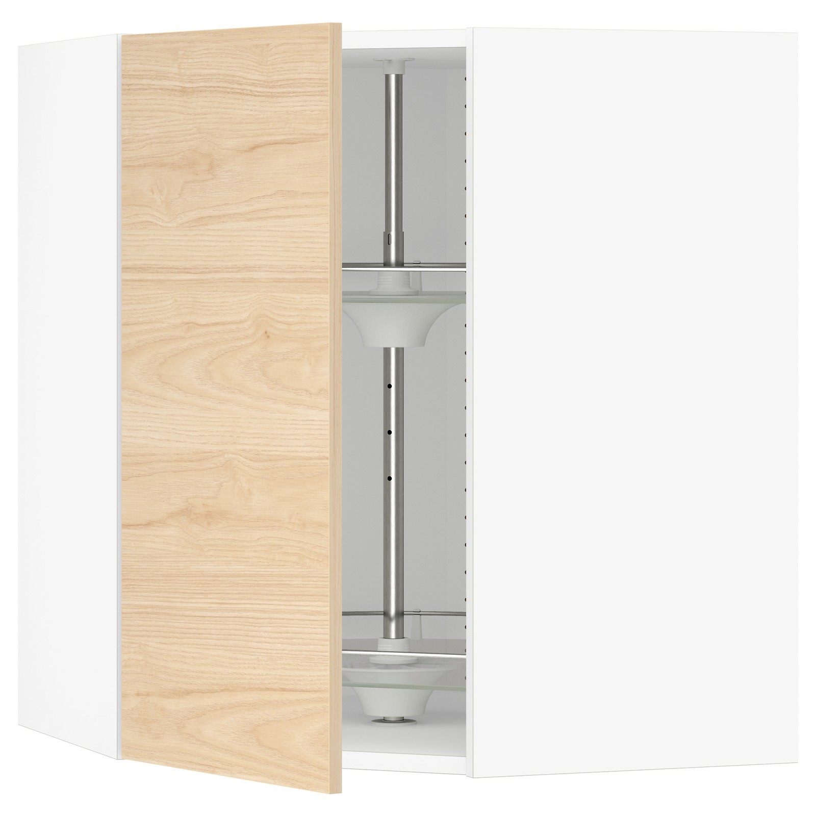 SEKTION Gabinete de esquina con carrusel - blanco/Askersund efecto