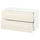 SEKTION Gabinete de pared 2 cajones, blanco Maximera/Bodbyn hueso, 91x37x51 cm