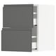 SEKTION Gabinete de pared 2 cajones, blanco Maximera/Voxtorp gris oscuro, 38x37x51 cm