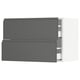 SEKTION Gabinete de pared 2 cajones, blanco Maximera/Voxtorp gris oscuro, 76x37x51 cm