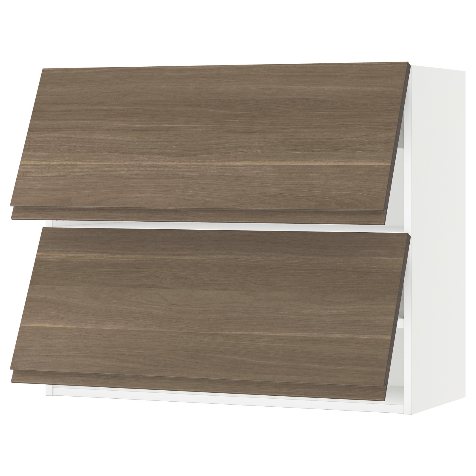 SEKTION Gabinete de pared, 2 puertas - blanco/Voxtorp nogal - IKEA