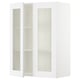 SEKTION Gabinete de pared 2 puertas vidrio, blanco/Axstad blanco mate, 76x37x102 cm