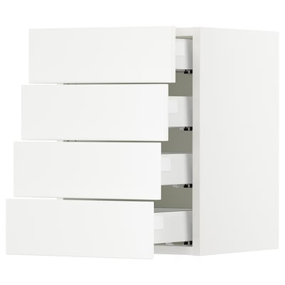 SEKTION Gabinete de pared 4 cajones, blanco Maximera/Axstad blanco mate, 38x37x51 cm