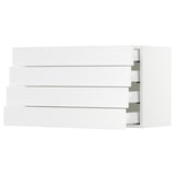 SEKTION Gabinete de pared 4 cajones, blanco Maximera/Axstad blanco mate, 91x37x51 cm