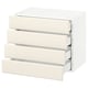 SEKTION Gabinete de pared 4 cajones, blanco Maximera/Bodbyn hueso, 61x37x51 cm