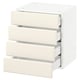 SEKTION Gabinete de pared 4 cajones, blanco Maximera/Bodbyn hueso, 46x37x51 cm
