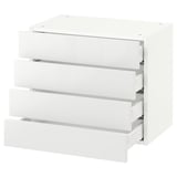 SEKTION Gabinete de pared 4 cajones, blanco Maximera/Ringhult blanco, 61x37x51 cm