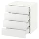 Opción: SEKTION Gabinete de pared 4 cajones, blanco Maximera/Ringhult blanco, 46x37x51 cm