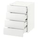 SEKTION Gabinete de pared 4 cajones, blanco Maximera/Ringhult blanco, 38x37x51 cm