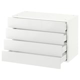SEKTION Gabinete de pared 4 cajones, blanco Maximera/Ringhult blanco, 76x37x51 cm