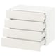 SEKTION Gabinete de pared 4 cajones, blanco Maximera/Veddinge blanco, 61x37x51 cm