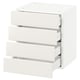 SEKTION Gabinete de pared 4 cajones, blanco Maximera/Veddinge blanco, 46x37x51 cm